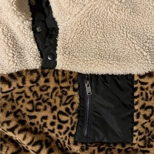 Leopard Print Sherpa Jacket